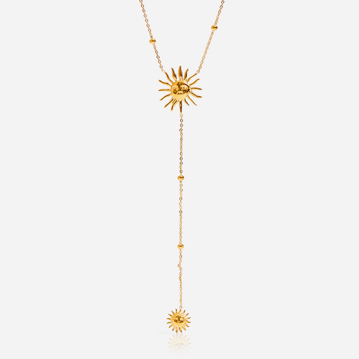 Golden Sunbeam Y Lariat Necklace - mifjewelry