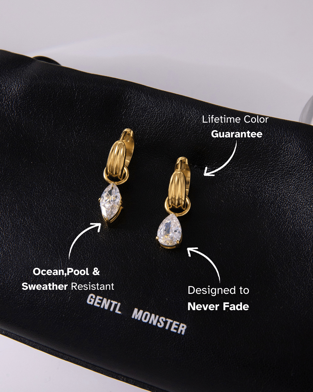 Golden Sunburst Crystal Drop Earrings - mifjewelry