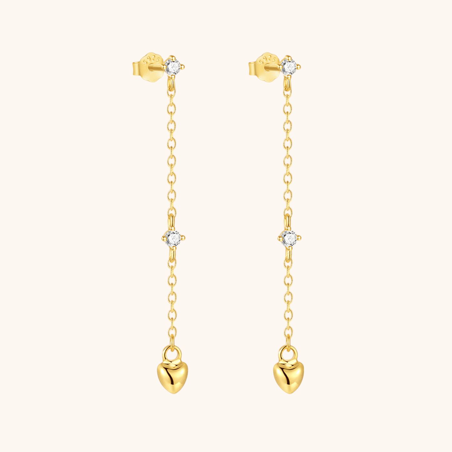 Heart Drop Dangle Earrings - mifjewelry