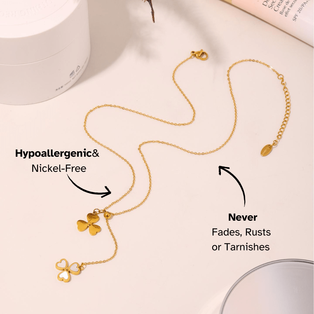 Heart Flower Pendant Necklace - mifjewelry