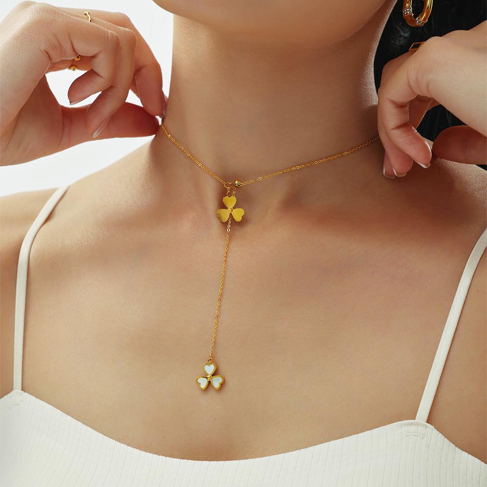 Heart Flower Pendant Necklace - mifjewelry