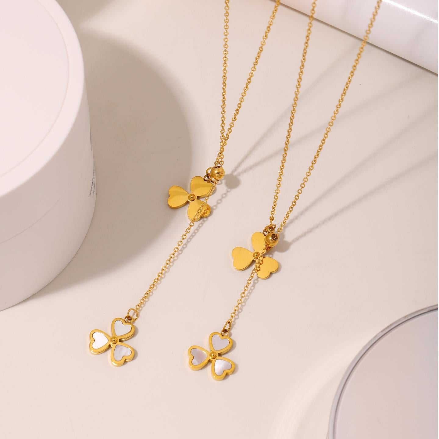 Heart Flower Pendant Necklace - mifjewelry