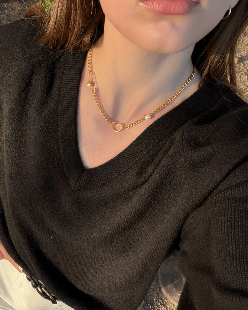 Heart - Pin Chain Necklace - mifjewelry