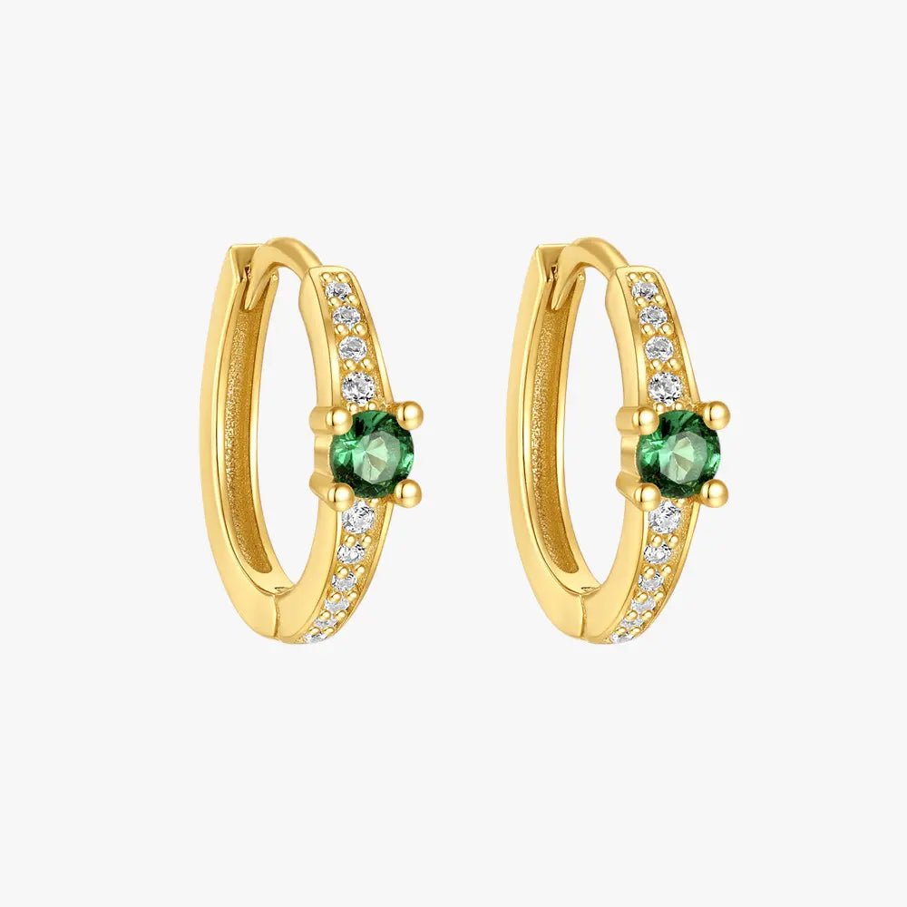 Hollow Zirconia C - Shape Hoop Earrings - mifjewelry