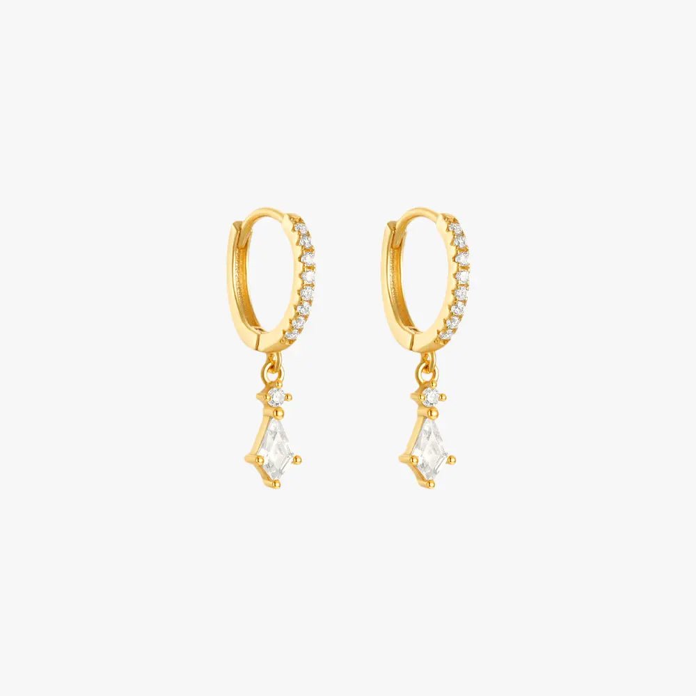 Hoop Earrings with Zirconia Dangles - mifjewelry