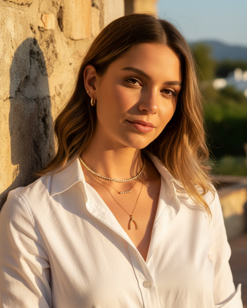 Golden Wishbone Necklace