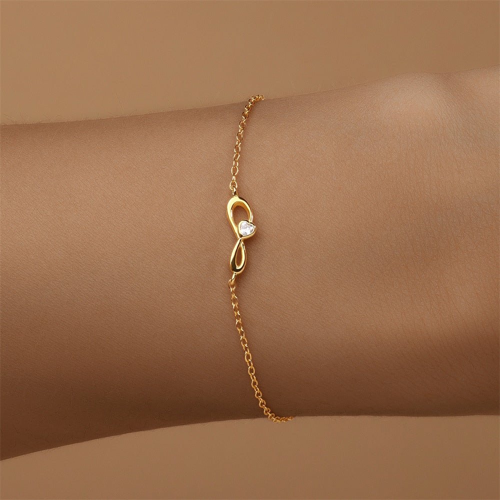 Infinity Bracelet with Zirconia - mifjewelry