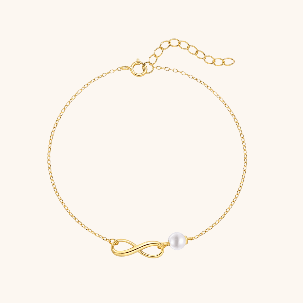 Infinity & Pearl Charm Bracelet - mifjewelry