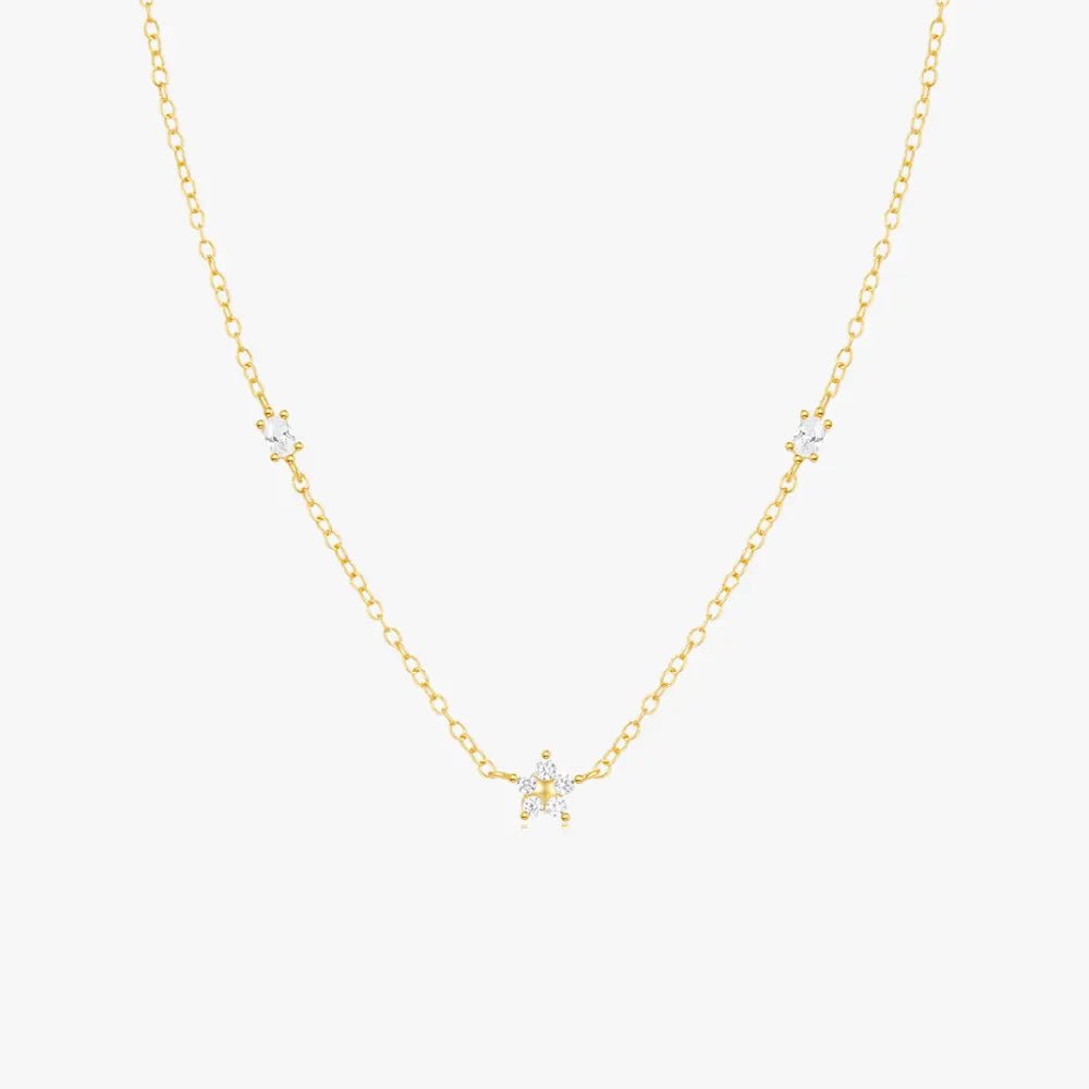 Layered Star Necklace with Zirconia - mifjewelry