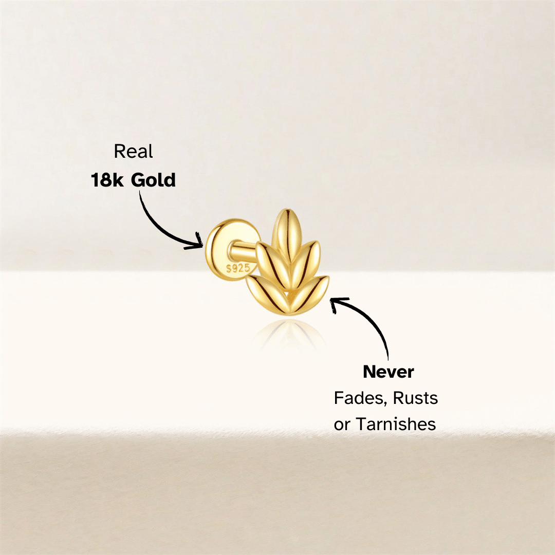 Leaf - Shaped Stud Earrings - mifjewelry
