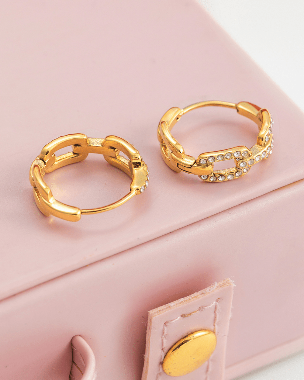 Lustre Link Hoop Earrings - mifjewelry