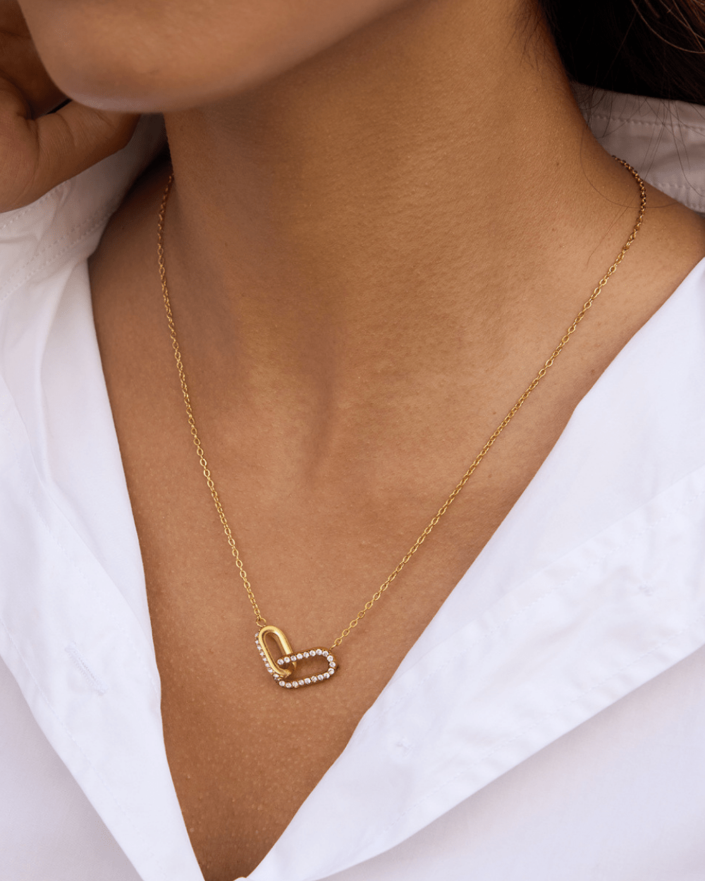 Lustre Loop Pendant Necklace - mifjewelry