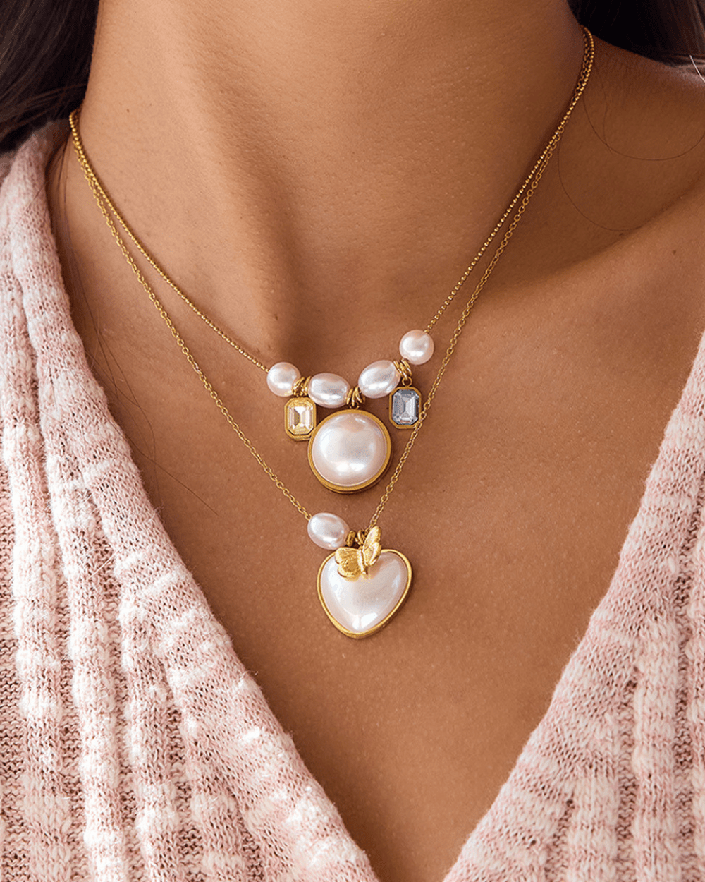 Lustre Pearl Gem Necklace - mifjewelry
