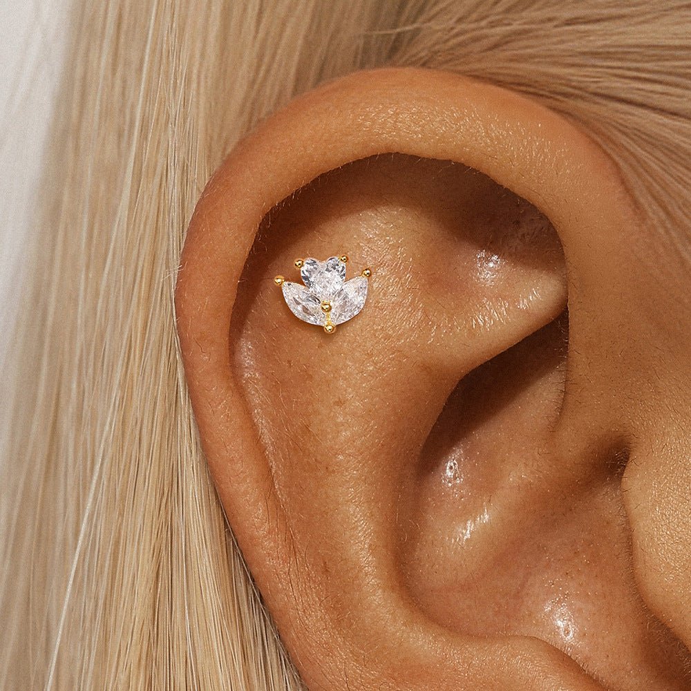 Marquise Zirconia Cluster Stud Earrings - mifjewelry