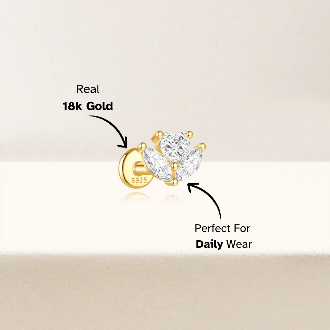 Marquise Zirconia Cluster Stud Earrings - mifjewelry