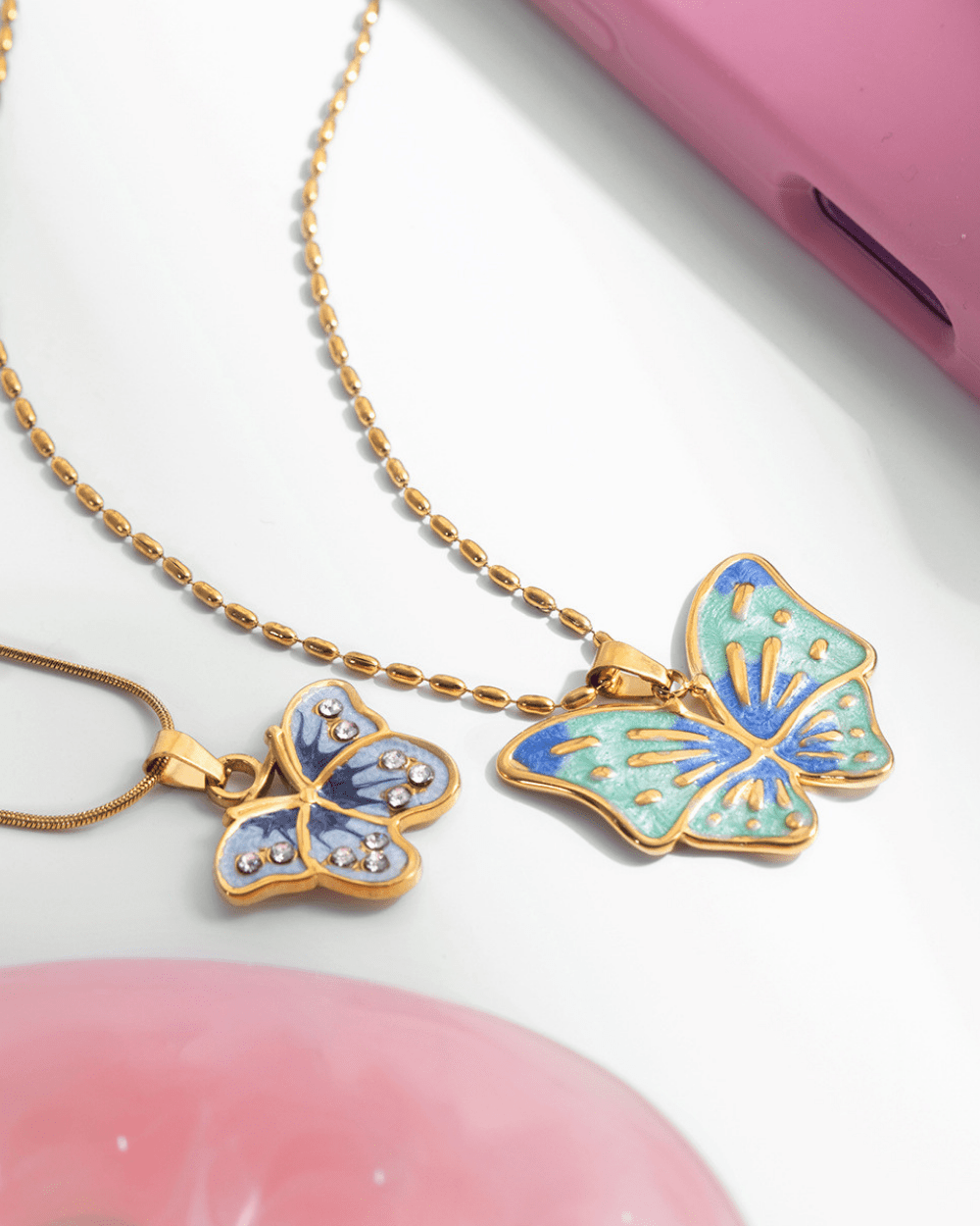 Midnight Bloom Butterfly Necklace - mifjewelry