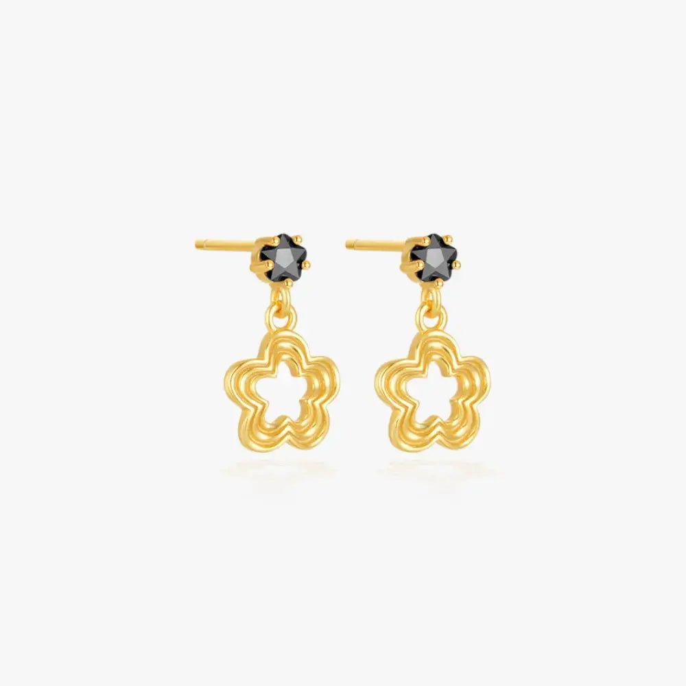 Minimalist Flower Drop Earrings - mifjewelry