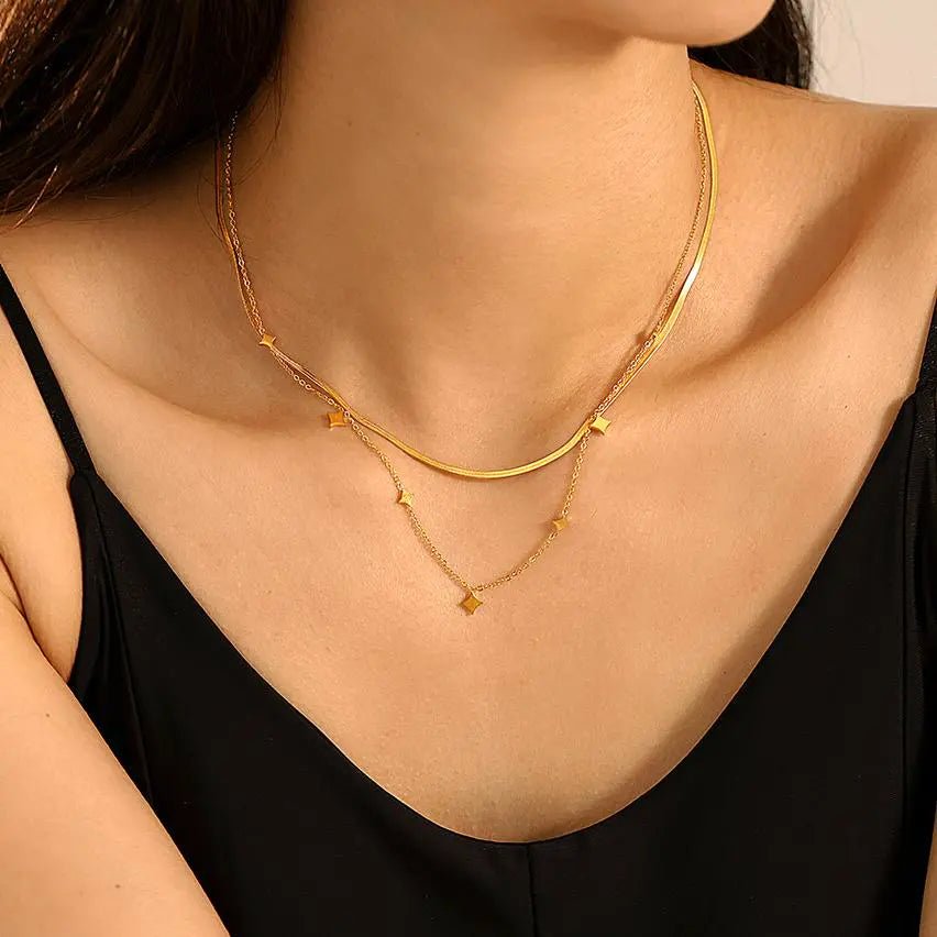 Minimalist Starry Rhombus Choker Necklace - mifjewelry