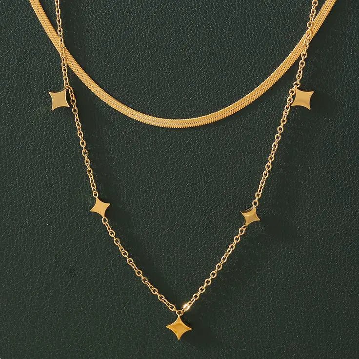 Minimalist Starry Rhombus Choker Necklace - mifjewelry