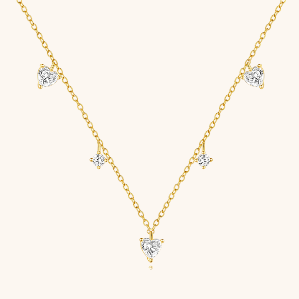 Minimalist Sterling Silver Zirconia Pendant Necklace - mifjewelry