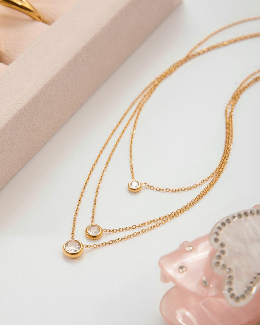Minimalist Triple Pendant Necklace - mifjewelry