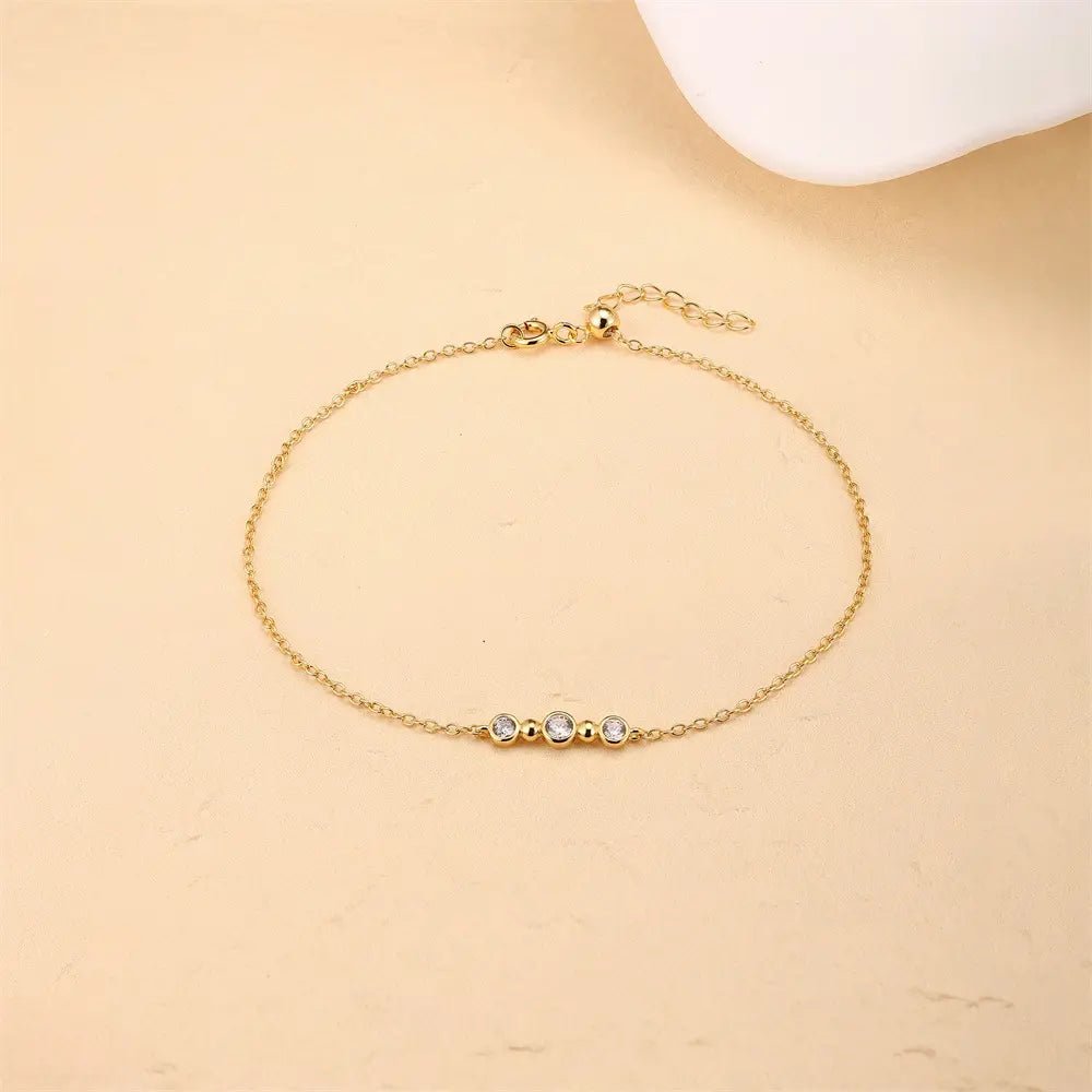 Minimalist Zircon Sterling Silver Bracelet - mifjewelry