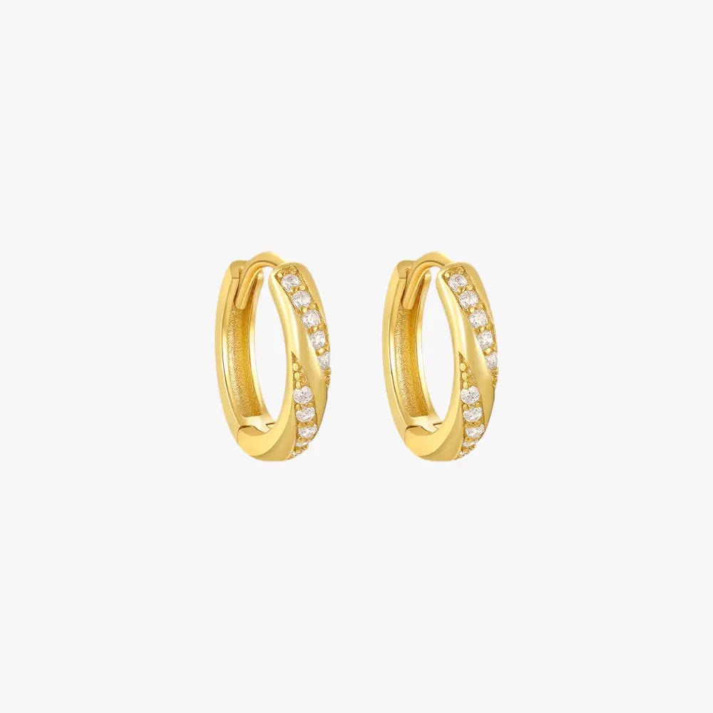 Minimalist Zirconia Huggie Hoop Earrings - mifjewelry