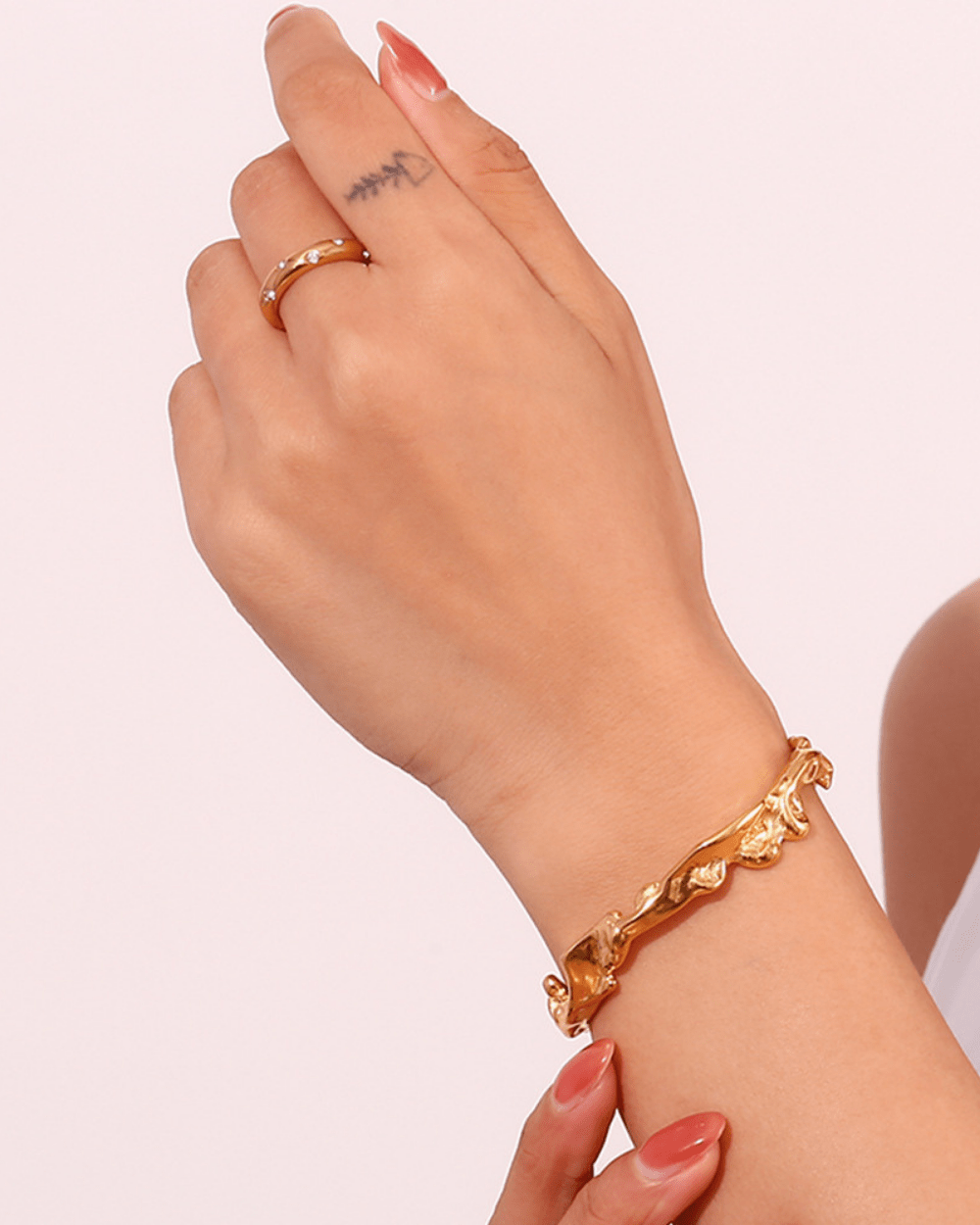 Molten Gold Cuff Bracelet - mifjewelry