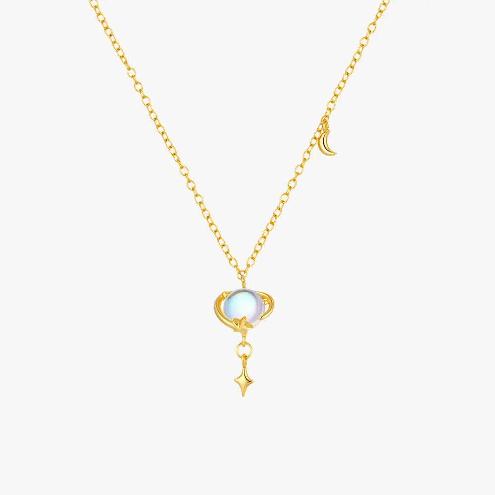 Moonstone Planet Necklace - mifjewelry