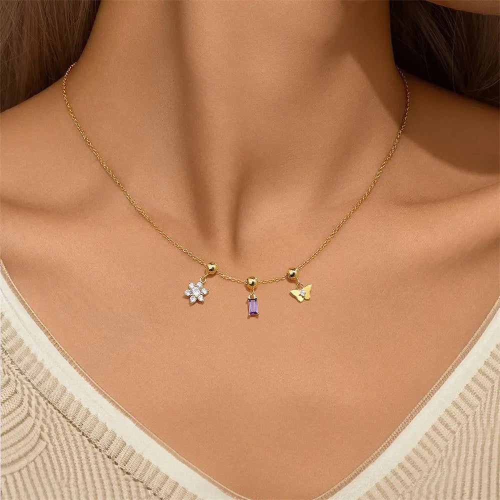 Multi - Charm Adjustable Necklace - mifjewelry