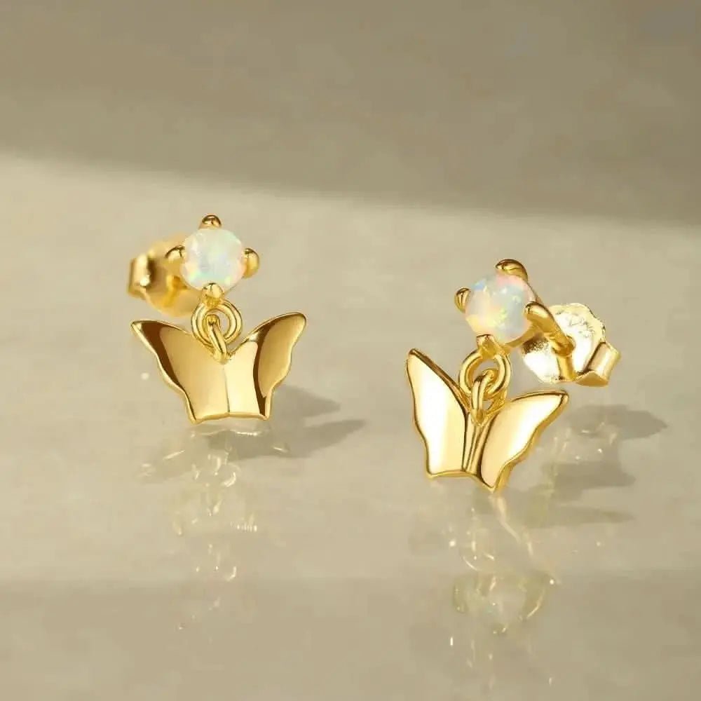 Opal Butterfly Stud Earrings - mifjewelry