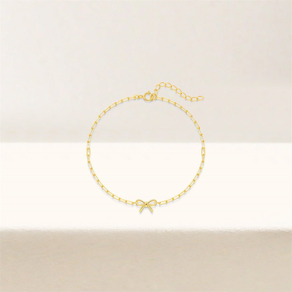 Paperclip Chain Bow Bracelet - mifjewelry