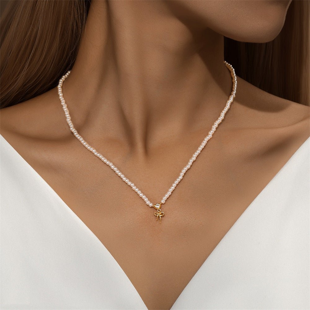 Pearl Bowknot Jewelry Set - mifjewelry