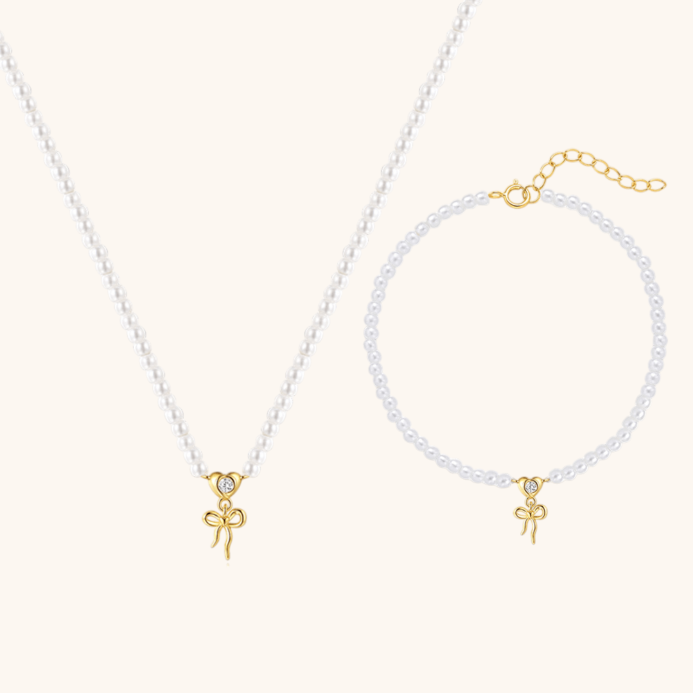 Pearl Bowknot Jewelry Set - mifjewelry