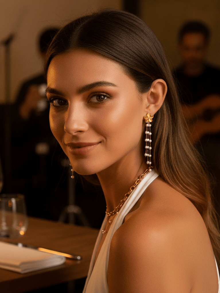 Pearl Cascade Bloom Earrings - mifjewelry