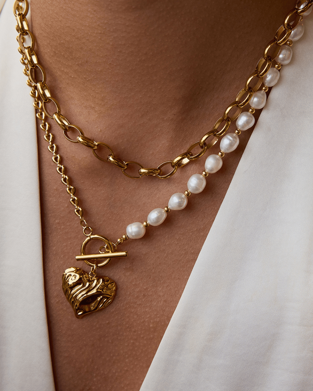 Pearlbound Heart Necklace - mifjewelry