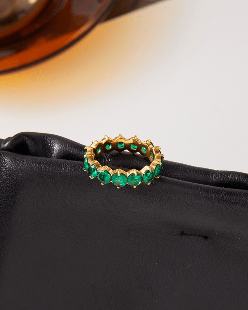 Radiant Eternity Ring – Emerald Glow - mifjewelry