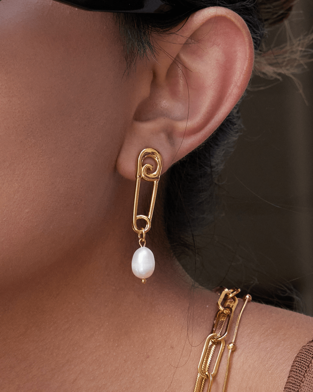 Rebel Pearl Pin Earrings - mifjewelry