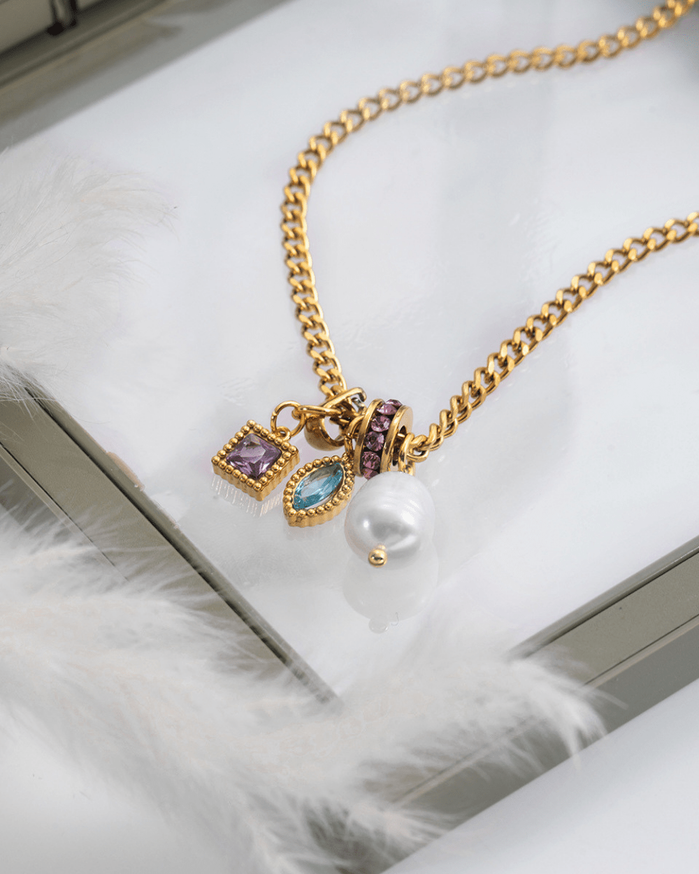 Seraphina Multi - Charm Necklace - mifjewelry