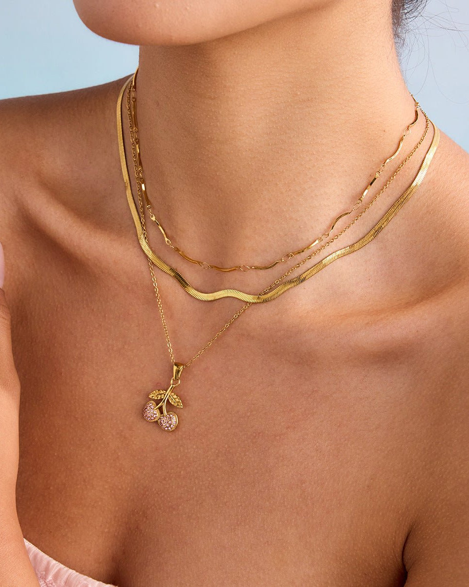 Sleek Gold Snake Chain Necklace - mifjewelry