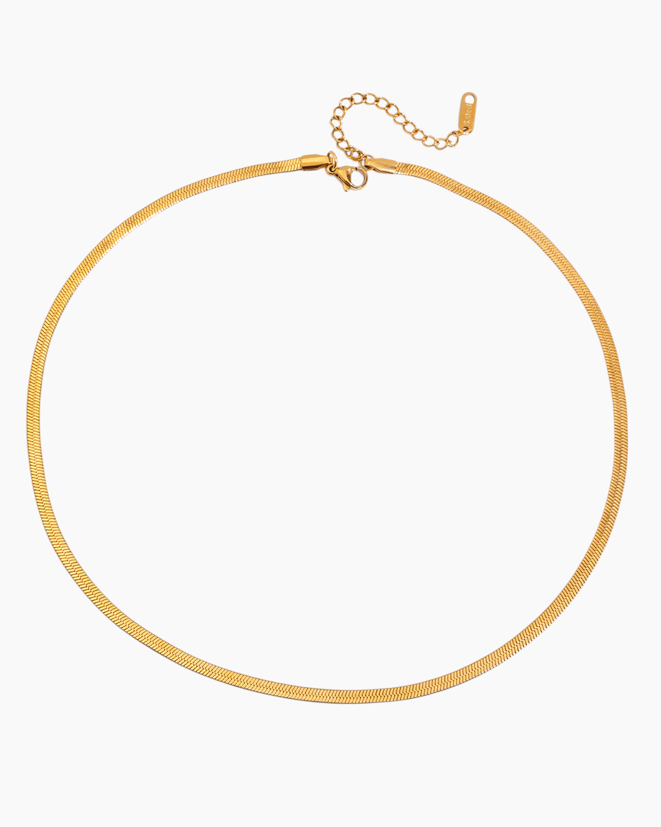Sleek Gold Snake Chain Necklace - mifjewelry