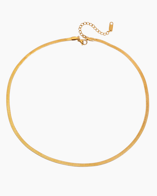 Sleek Gold Snake Chain Necklace - mifjewelry
