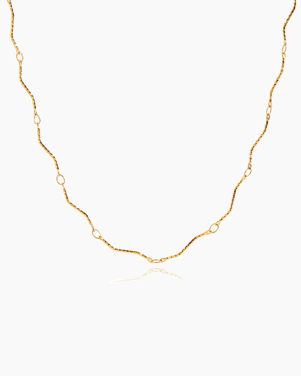 Slim Wave Link Necklace - mifjewelry