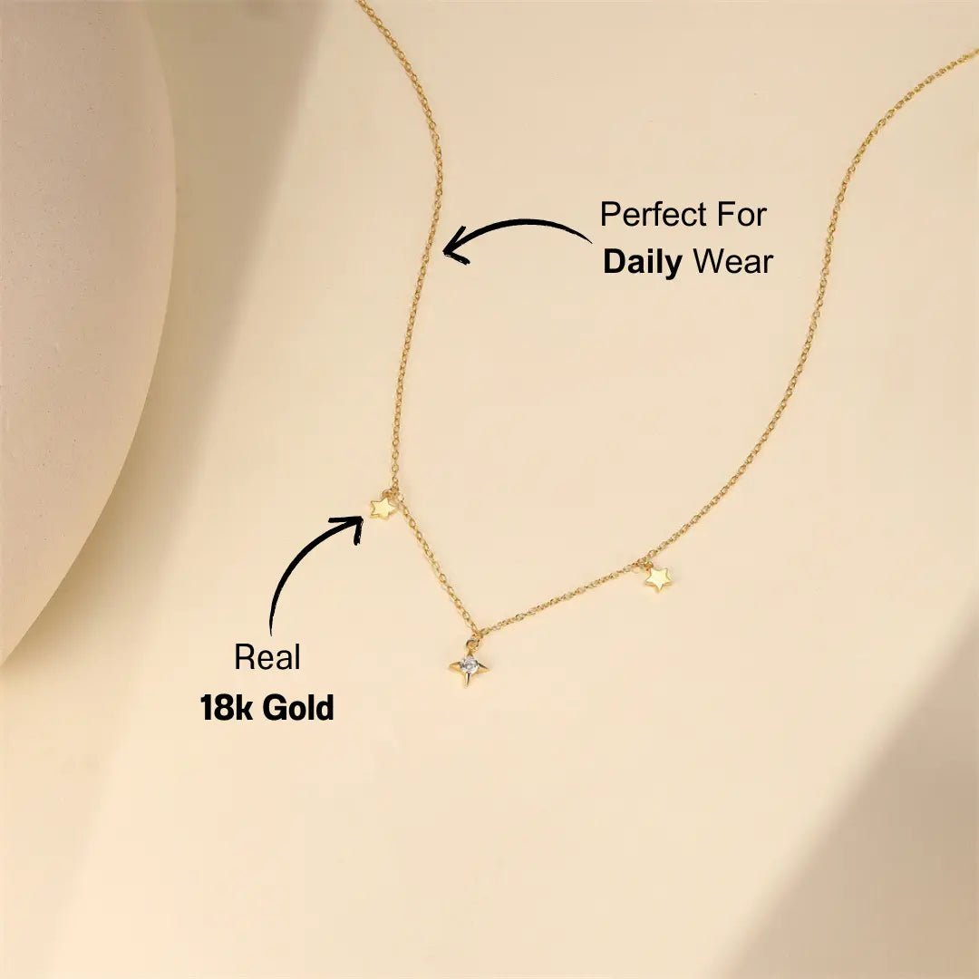 Star and Radiant Cross Pendant Layered Necklace - mifjewelry