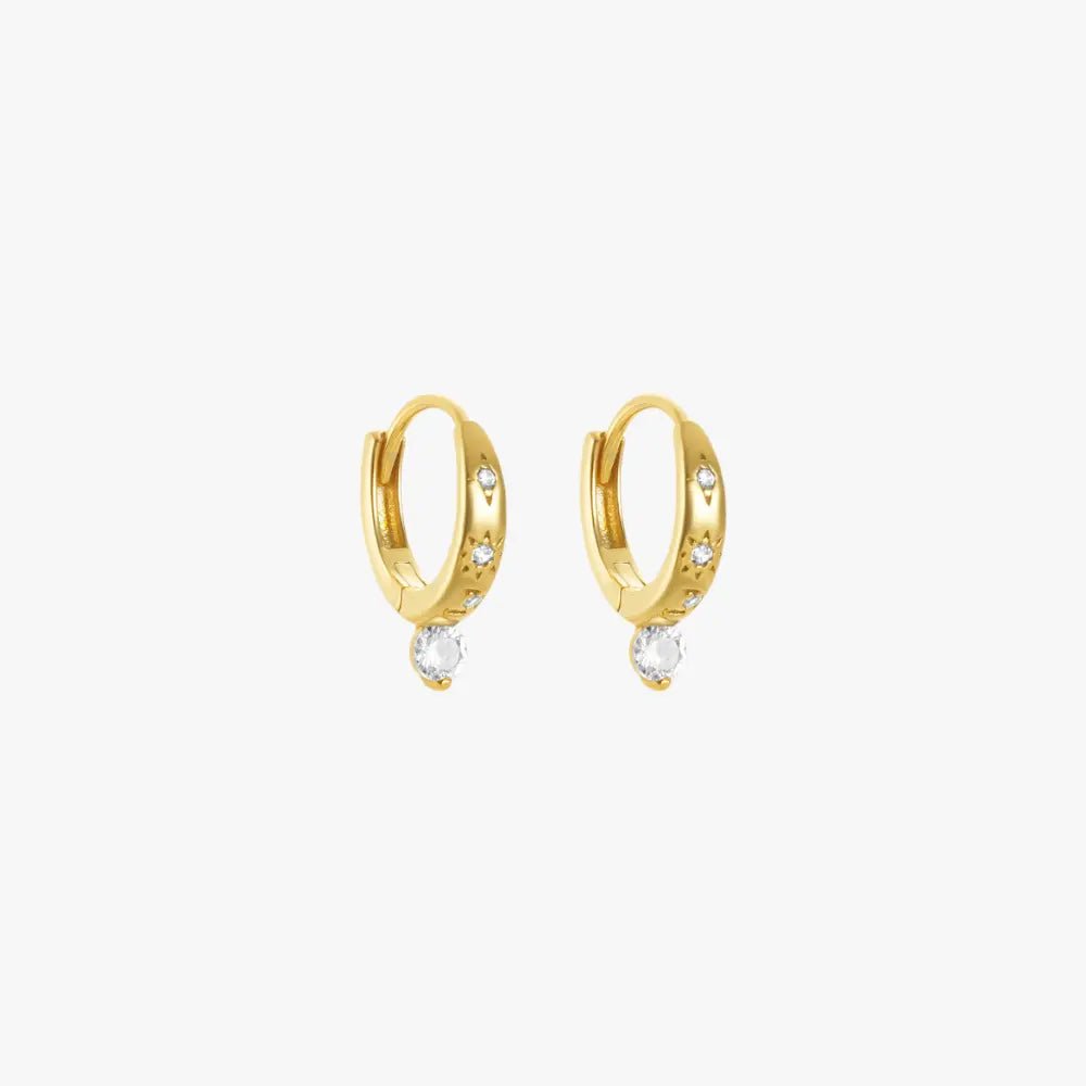 Star - Cut Hoop Earrings - mifjewelry