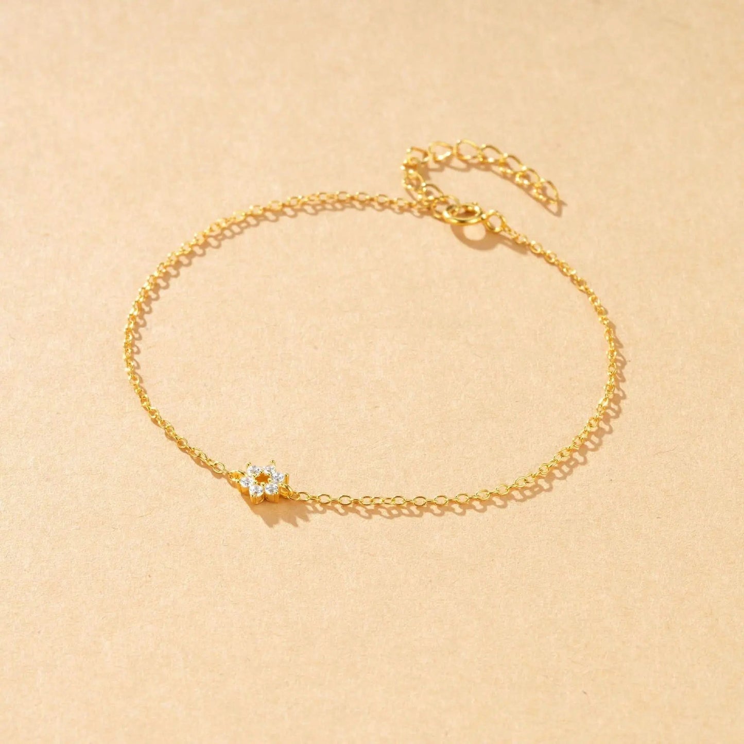 Star & Zirconia Charm Bracelet - mifjewelry