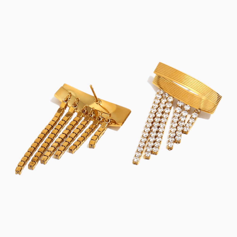 Stardust Cascade Tassel Earrings - mifjewelry
