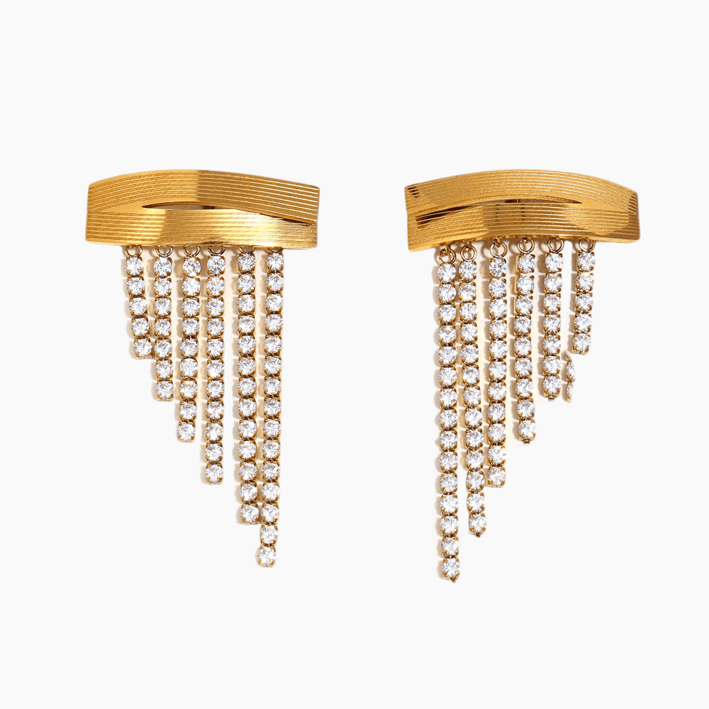 Stardust Cascade Tassel Earrings - mifjewelry