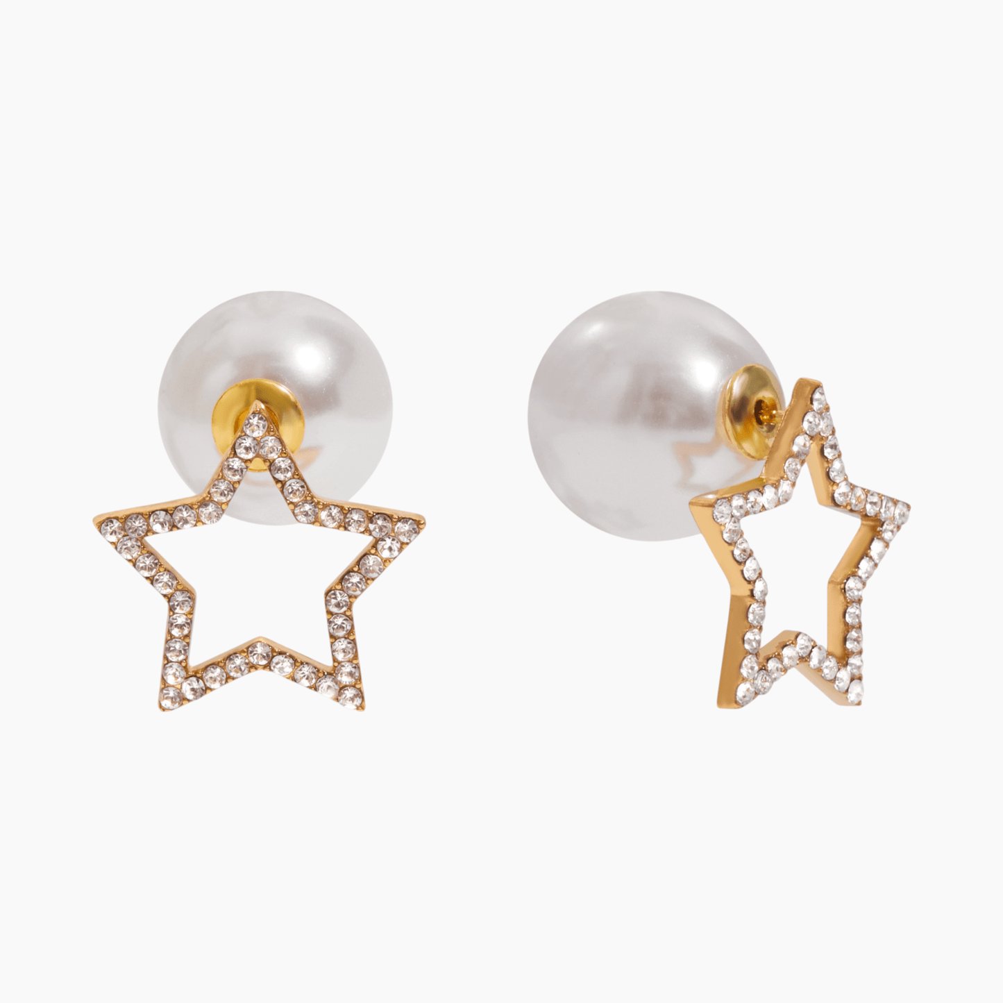Starlit Pearl Stud Earrings - mifjewelry