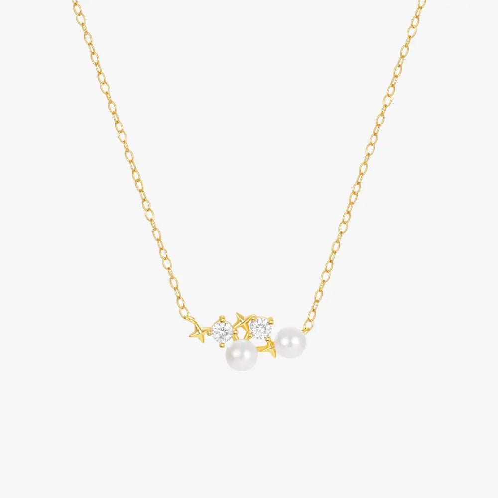 Starry Pearl Pendant Necklace - mifjewelry